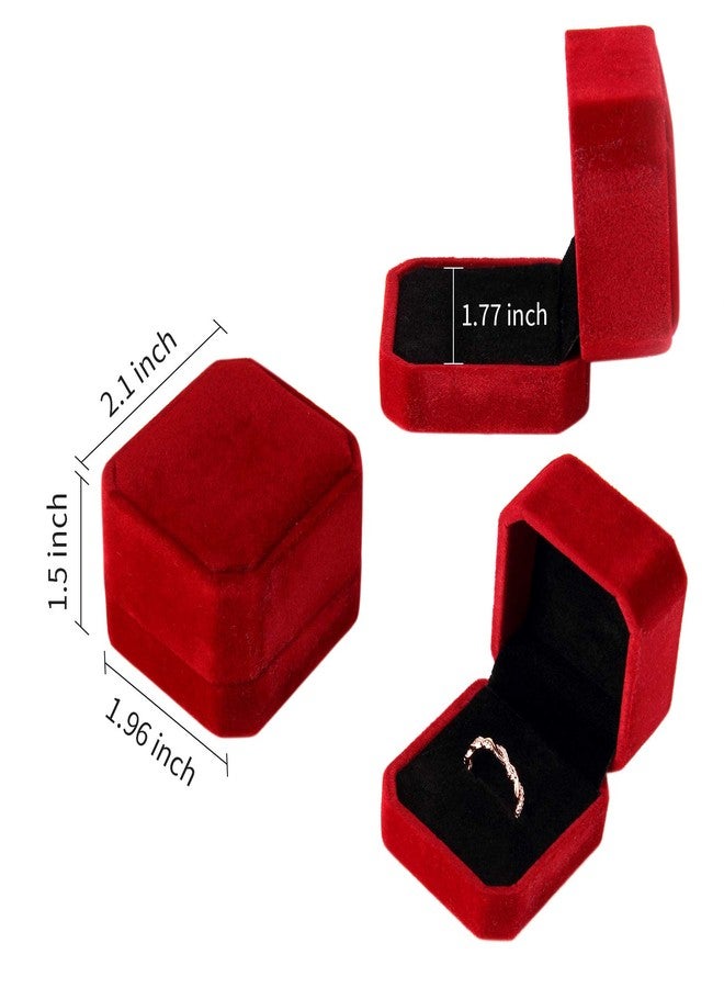 لا موتور علبة هدايا مجوهرات مخملية من لاموتور، 9 قطع، ألوان متنوعة، علبة خواتم وأقراط - Image 3