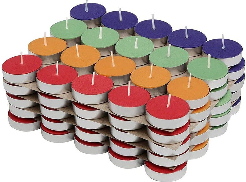 Veteran Wax Tealight Multicolor Candle Set of 50 for Diwali Decoration Candle Diya Home Decoration Room Bedroom Birhday Decoration Kit Tea Light Candle Set of 50 UnscentedVCandles3 - Image 1