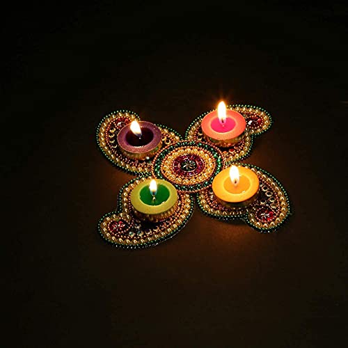 Veteran Wax Tealight Multicolor Candle Set of 50 for Diwali Decoration Candle Diya Home Decoration Room Bedroom Birhday Decoration Kit Tea Light Candle Set of 50 UnscentedVCandles3 - Image 2