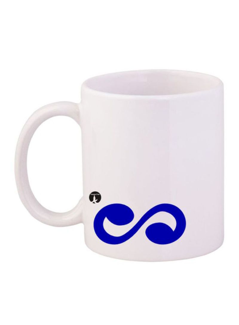 Digimon Printed Mug White/Blue 12ounce
