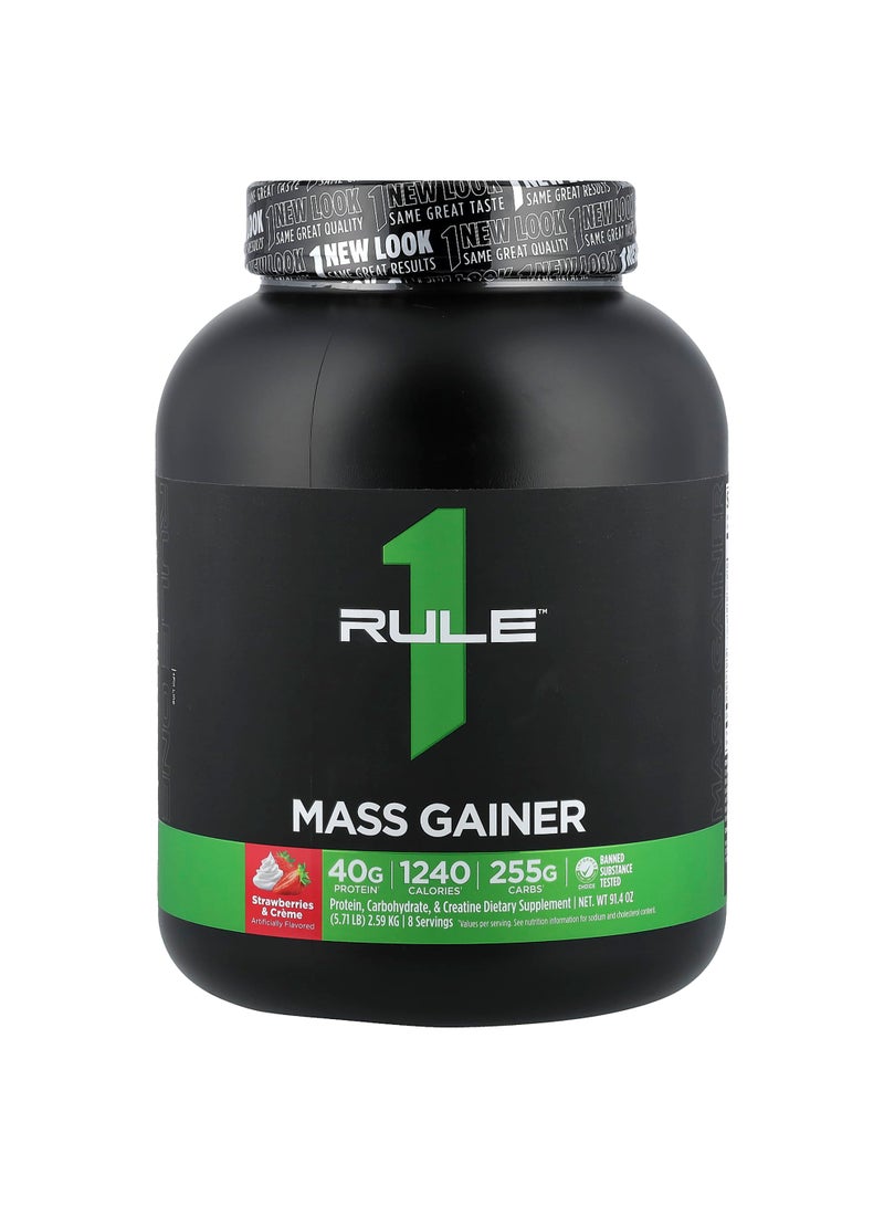 Mass Gainer, Strawberries & Creme, 5.71 lb (2.59 kg)