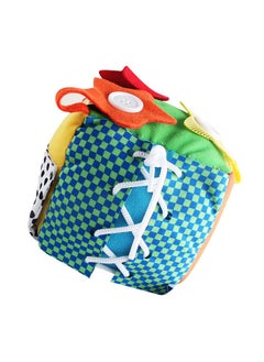 Kids Cubic Activity Learning Toy with Zipper Shoelaces Buttons and More Baby Sensory Toy for Toddlers
