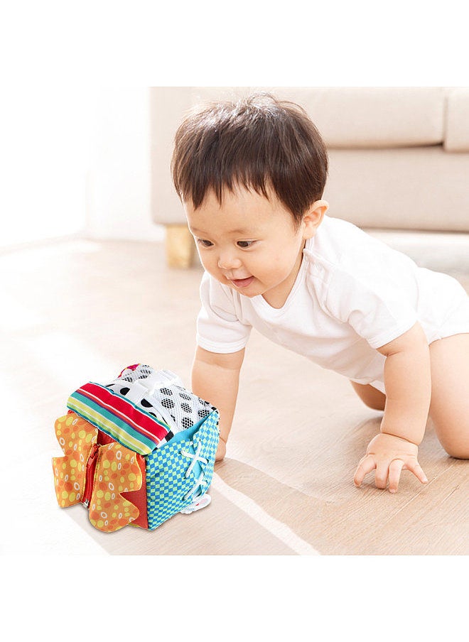 Generic - Kids Cubic Activity Learning Toy with Zipper Shoelaces Buttons and More Baby Sensory Toy for Toddlers - Image 1