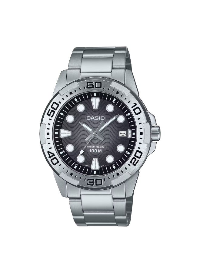 Casio MTD-140D-1AVDF Men's Stainless Steel Diver Style Watch - Image 1