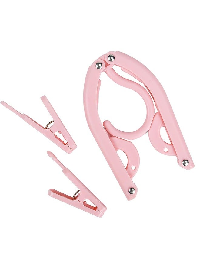 12Pcs Collapsible Clothes Hangers, Plastic Portable Folding Clothes Hangers, Coat Hanger Travel Drying Rack, Travel Accessories for Outdoors Activities Travel at Home Four Colors - Image 2