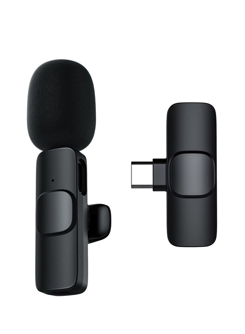 Phone Planet M21 Wireless Lavalier Microphone Plug & Play Type-C Lapel Clip-on Mini Mic Black - Image 3