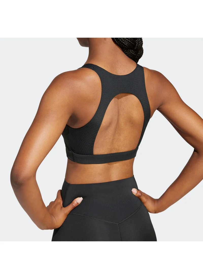 Adidas BLACK Powerimpact Hiit Medium Support Training Bra for Women | Best Price UAE