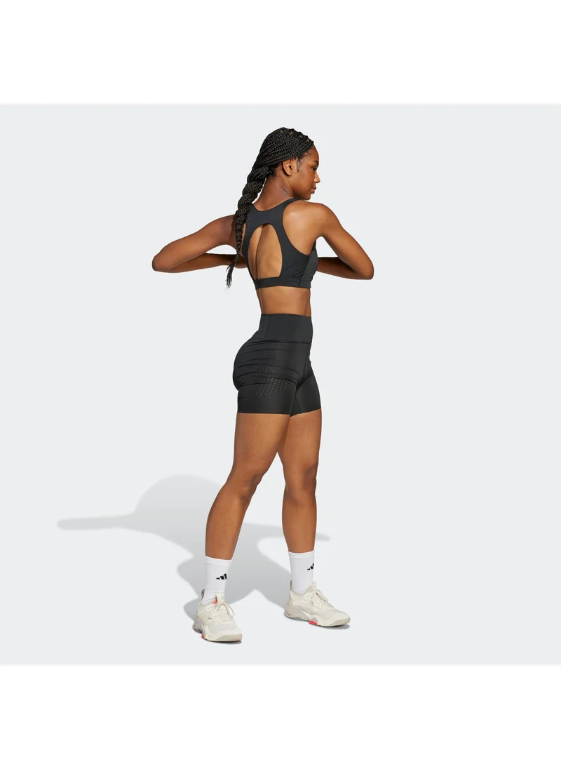 Adidas BLACK Powerimpact Hiit Medium Support Training Bra for Women | Best Price UAE