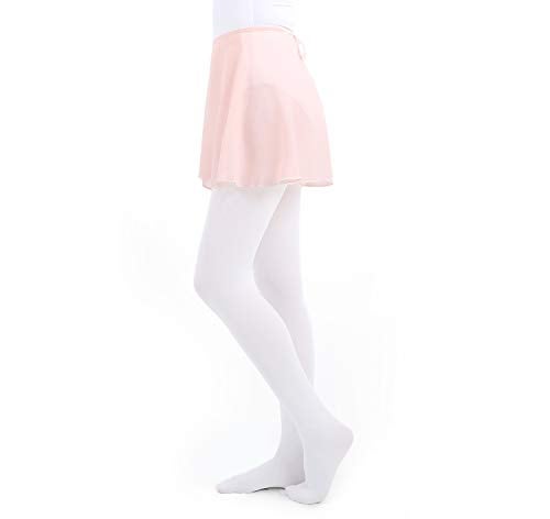 NEWCHAO Ballet Chiffon Wrap Skirts Dance Skirts for Women Girls Black Pink - Image 2