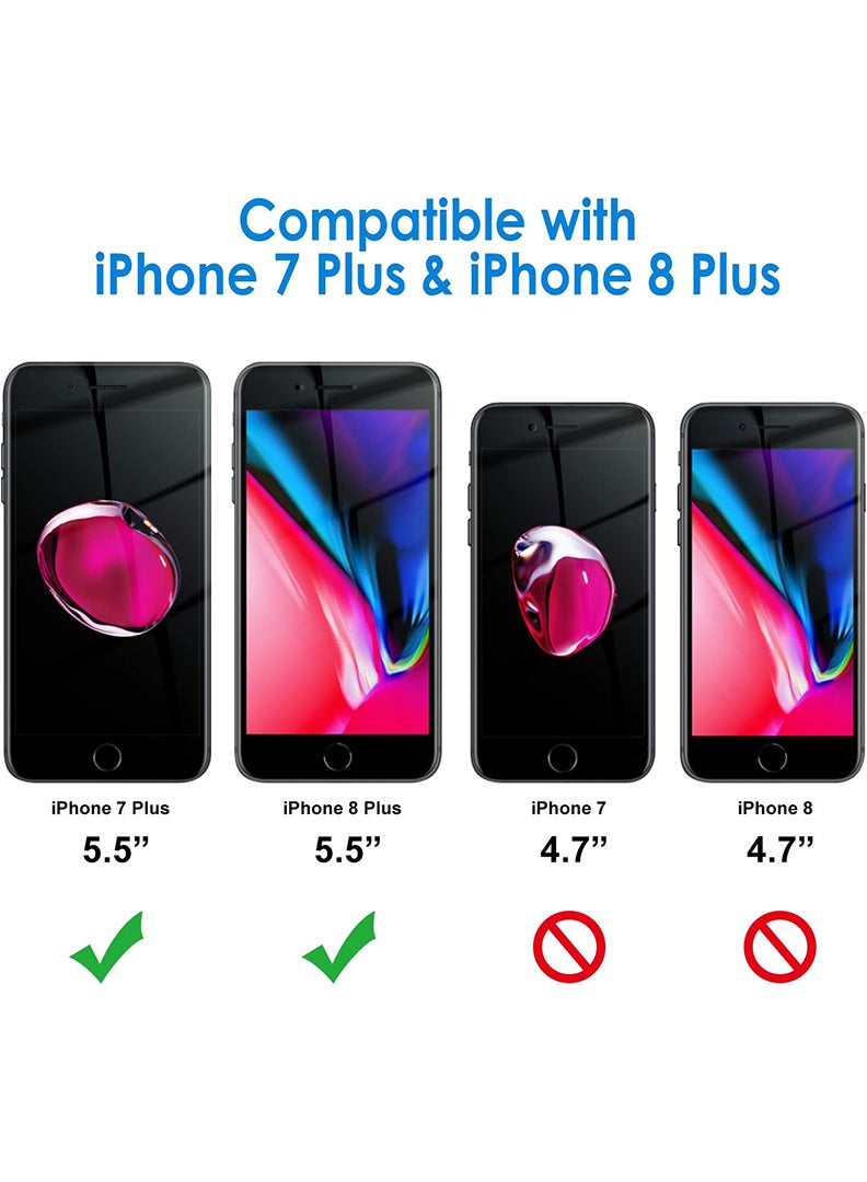 Theodor Pack of 2 Tempered Glass Screen Protector With 9H hardness For IPHONE 7 PLUS/ 8 PLUS Privacy - Image 3
