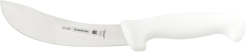 Tramontina Professional Leather and Bleeding Knife with Stainless-Steel Blade and White Polypropylene Handle - 6 Inch - Image 1