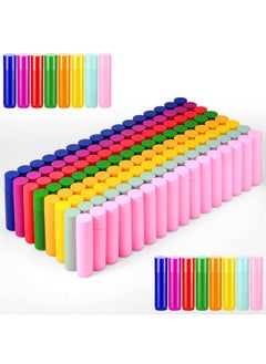 Patelai 128 Pieces Lip Balm Tubes 5 Ml Refillable Rotatable Plastic Lipstick Tubes Empty Lip Gloss Balm Containers Diy Lip Gloss Balm Tube Holder For Diy Cosmetic 8 Colors  - Image 1