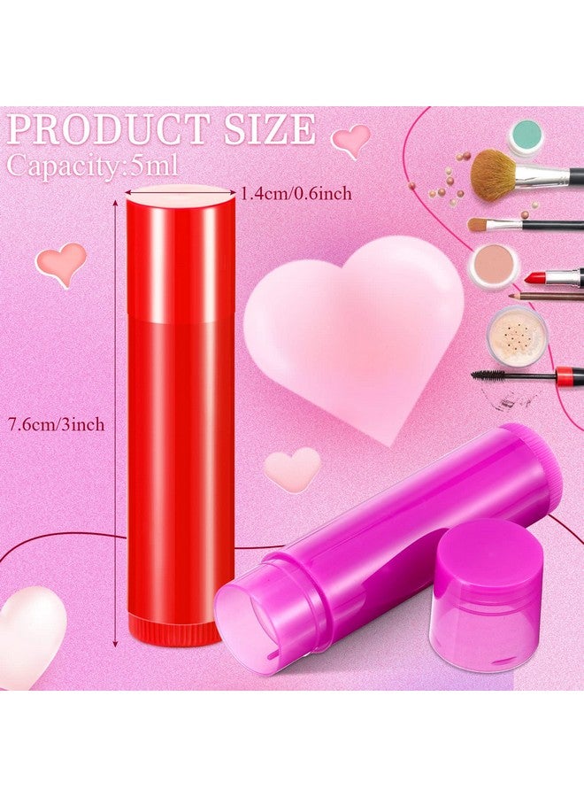 Patelai 128 Pieces Lip Balm Tubes 5 Ml Refillable Rotatable Plastic Lipstick Tubes Empty Lip Gloss Balm Containers Diy Lip Gloss Balm Tube Holder For Diy Cosmetic 8 Colors  - Image 4