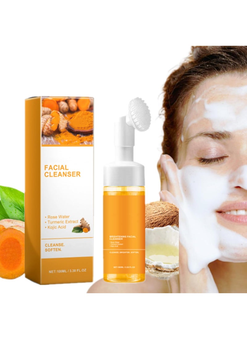 YG LianKai - Turmeric Facial Cleanser Turmeric Facial Wash Turmeric Face Wash Glo Mi Turmeric Facial CleanserTurmeric Foaming Cleanser for All Skin - Image 1