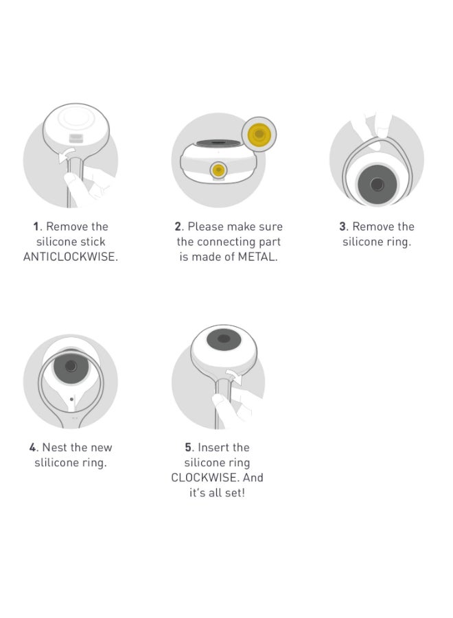 Lollipop غلاف خارجي قابل للتبديل 20 سم - رمادي - Image 5