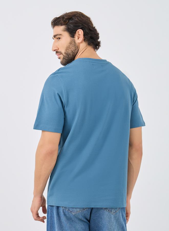 برودكت تيشيرت سادة بياقة دائرية بقصة عادية - Image 4