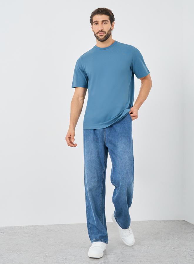 برودكت تيشيرت سادة بياقة دائرية بقصة عادية - Image 2