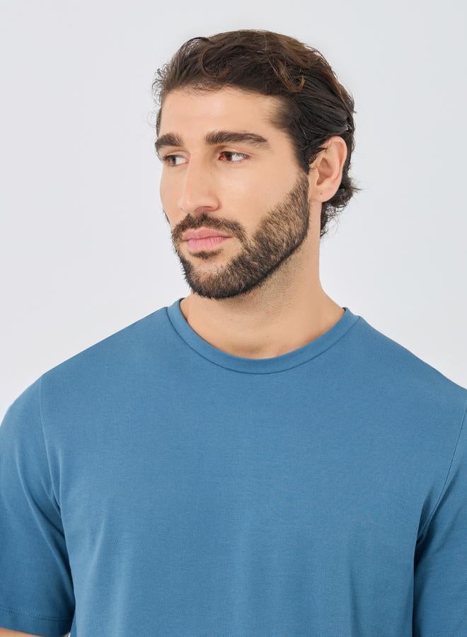 برودكت تيشيرت سادة بياقة دائرية بقصة عادية - Image 3