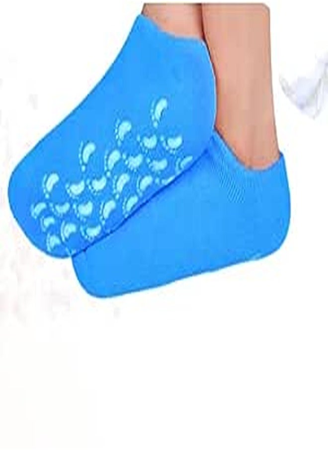 Generic Skin Care Whitening Gel Socks and Gloves Set, Moisturizing Gel Socks, Gel Gloves, Gel Socks for Foot & Hand Therapy, Spa Socks for Dry Heels and Cracked Hands (Milky) 