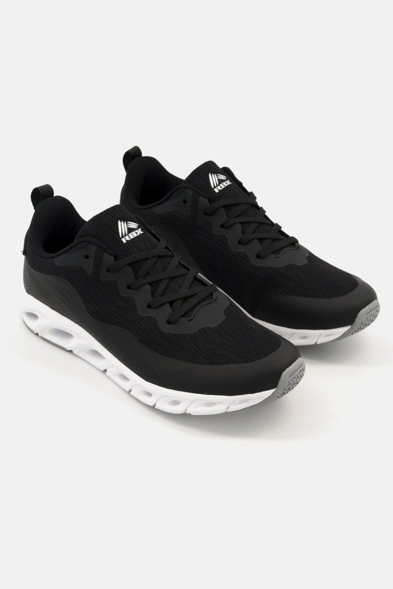RBX Men Lace Up Running Sports Shoe, Black - Image 1