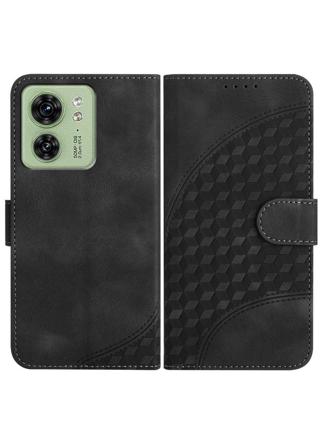 S-TOP Case For Motorola Edge 40 Elephant Head Embossed Phone Leather Case with Lanyard - Image 1