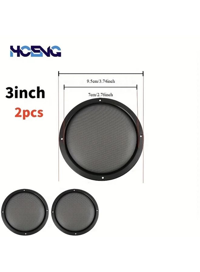 2Pcs 3 Inch Metal Speaker Grille Cover For Home Stereo Car Audio Protection - Image 1