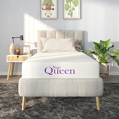NapQueen 8 Inch Twin Size Mattress Bamboo Charcoal Memory Foam Mattress Bed in a Box