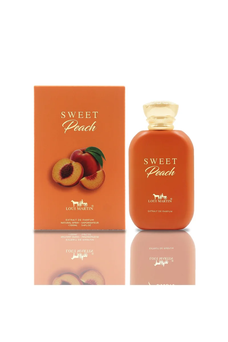 لوي مارتن Sweet Peach Extrait de Parfum 100ml | Peach, Red Apple & Bergamot | Nectarine, Jasmine & Rose | Vanilla, Praline & Musk