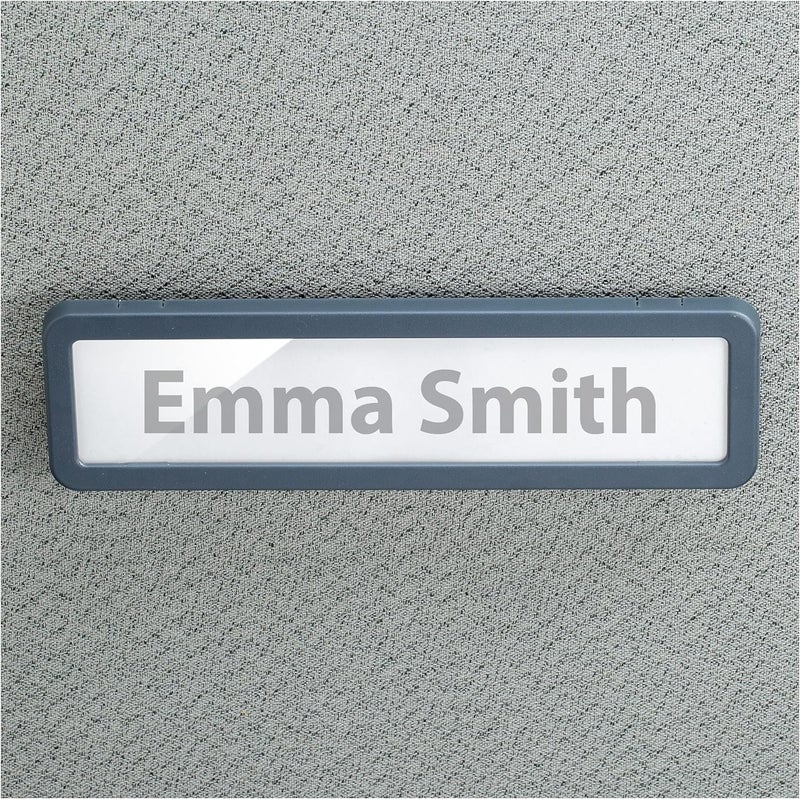 Officemate Verticalmate Gray Name Plate for Cubicles - Image 1
