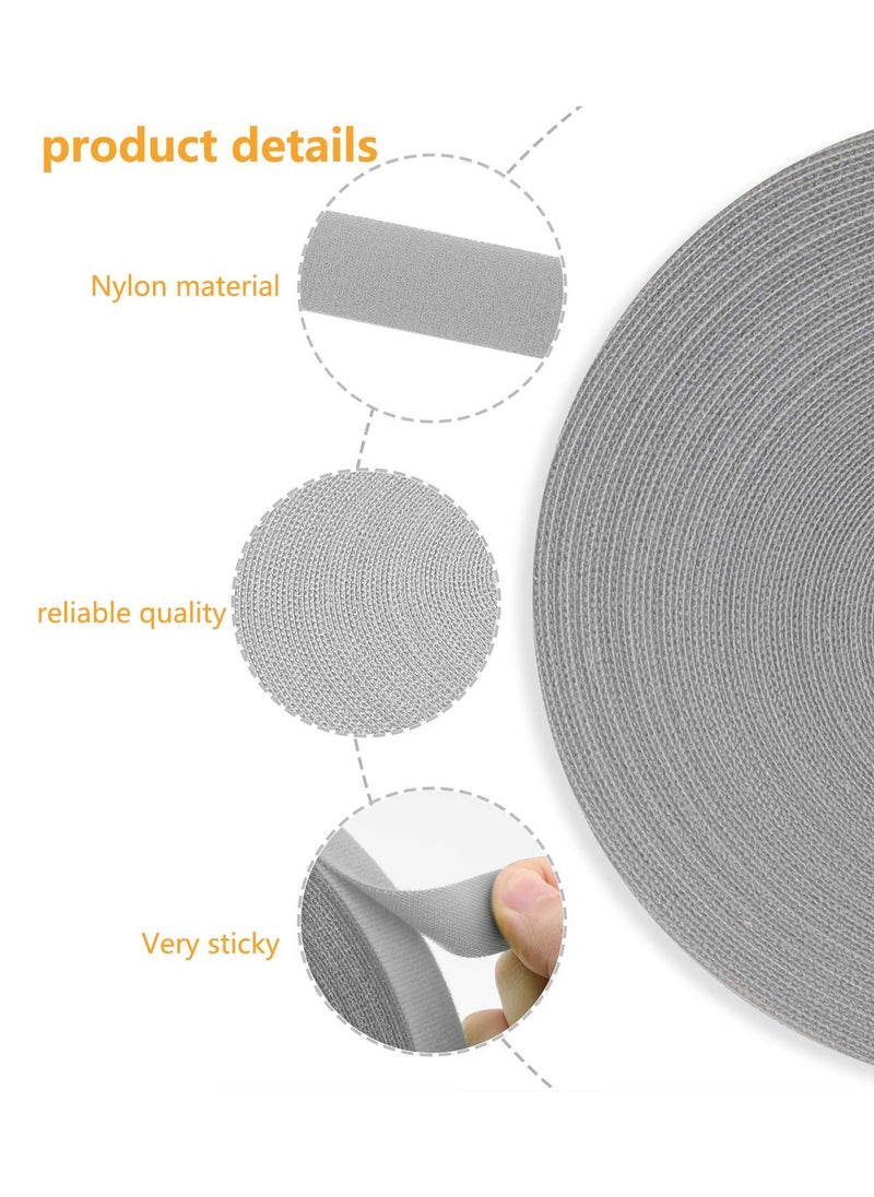BenQuand 200 Inch × 0.5 Inch Reusable Cable Ties - Adjustable Cord Straps Cable Management Tape Cord Organization Straps Hook Loop Tape Cord Wrap for Home,Office, Wire Bundling， 200 Inch × 0.5 Inch  - Image 2