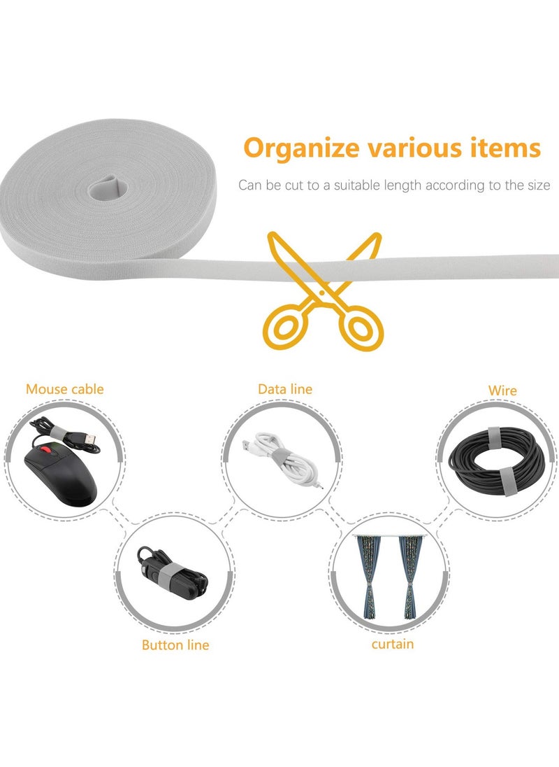 BenQuand 200 Inch × 0.5 Inch Reusable Cable Ties - Adjustable Cord Straps Cable Management Tape Cord Organization Straps Hook Loop Tape Cord Wrap for Home,Office, Wire Bundling， 200 Inch × 0.5 Inch  - Image 4