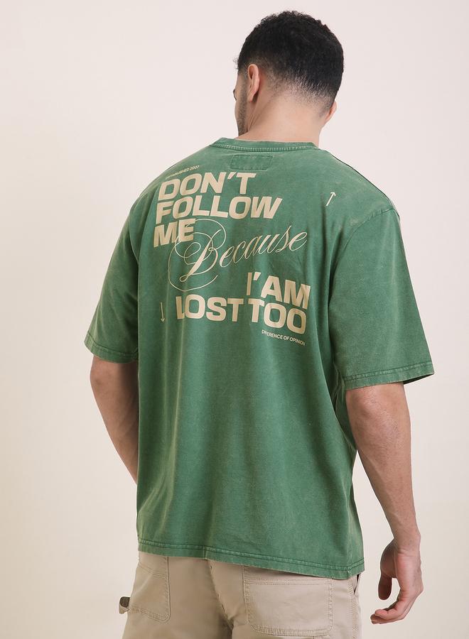 Difference of Opinion Men Oversized Acid Wash Printed T-Shirt - Image 5