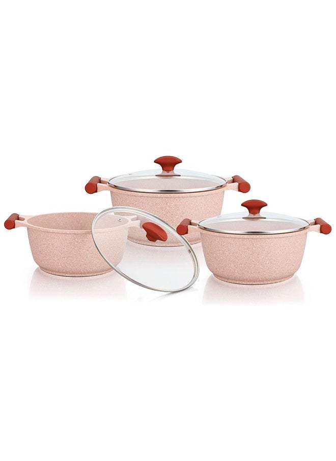 Prestige Essentials 6 pc set Pink Granite Non-Stick Aluminum  - Image 1