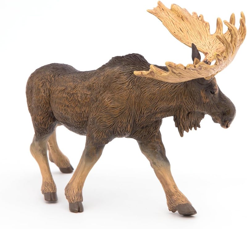 Papo Standing North American Moose Toy Figure Multicolor - Image 4