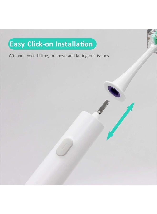 TriLink Replacement Toothbrush Heads Compatible with Xiaomi Mijia/Mi Home T300 T500 Series Sonic Electric Brush Handles(6-Pack) - Image 3