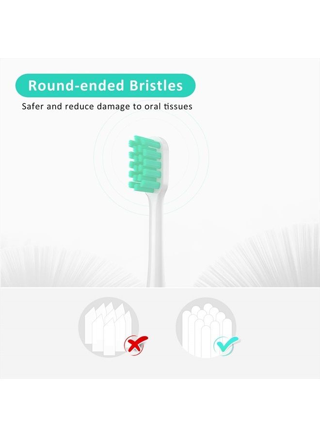 TriLink Replacement Toothbrush Heads Compatible with Xiaomi Mijia/Mi Home T300 T500 Series Sonic Electric Brush Handles(6-Pack) - Image 2