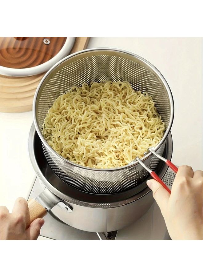 Stainless Steel Frying Basket With Detachable Handle Portable Kitchen Strainer For French Fries Model E Durable Cooking Tool - Image 5