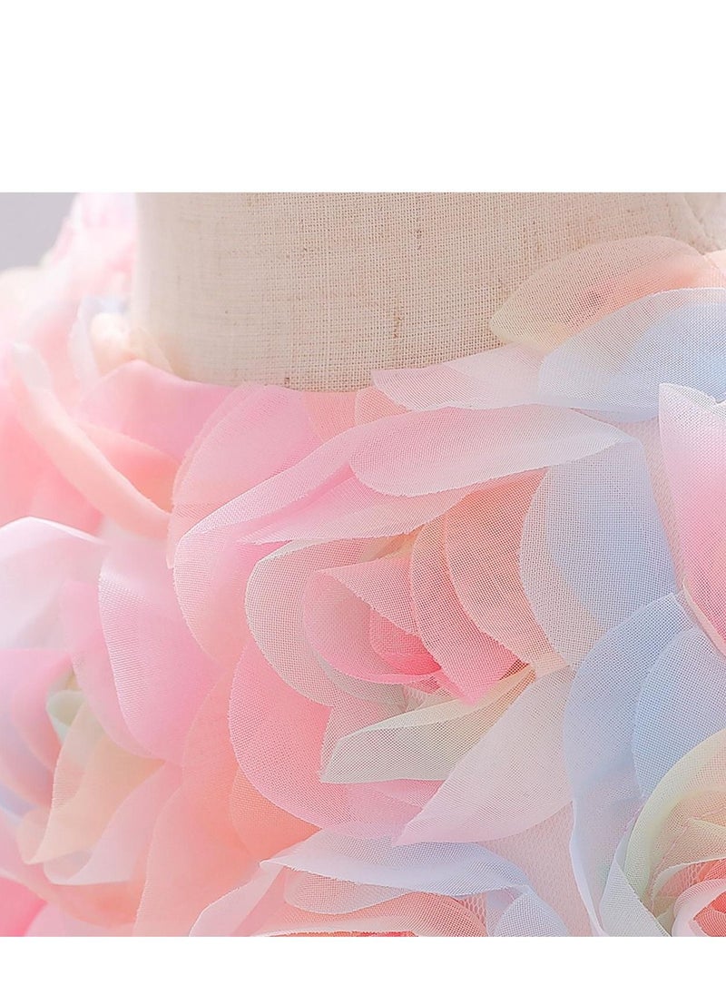 Best Gift Fashion - Floral Gown Kids Party Dress Clothes Multicolour - Image 1