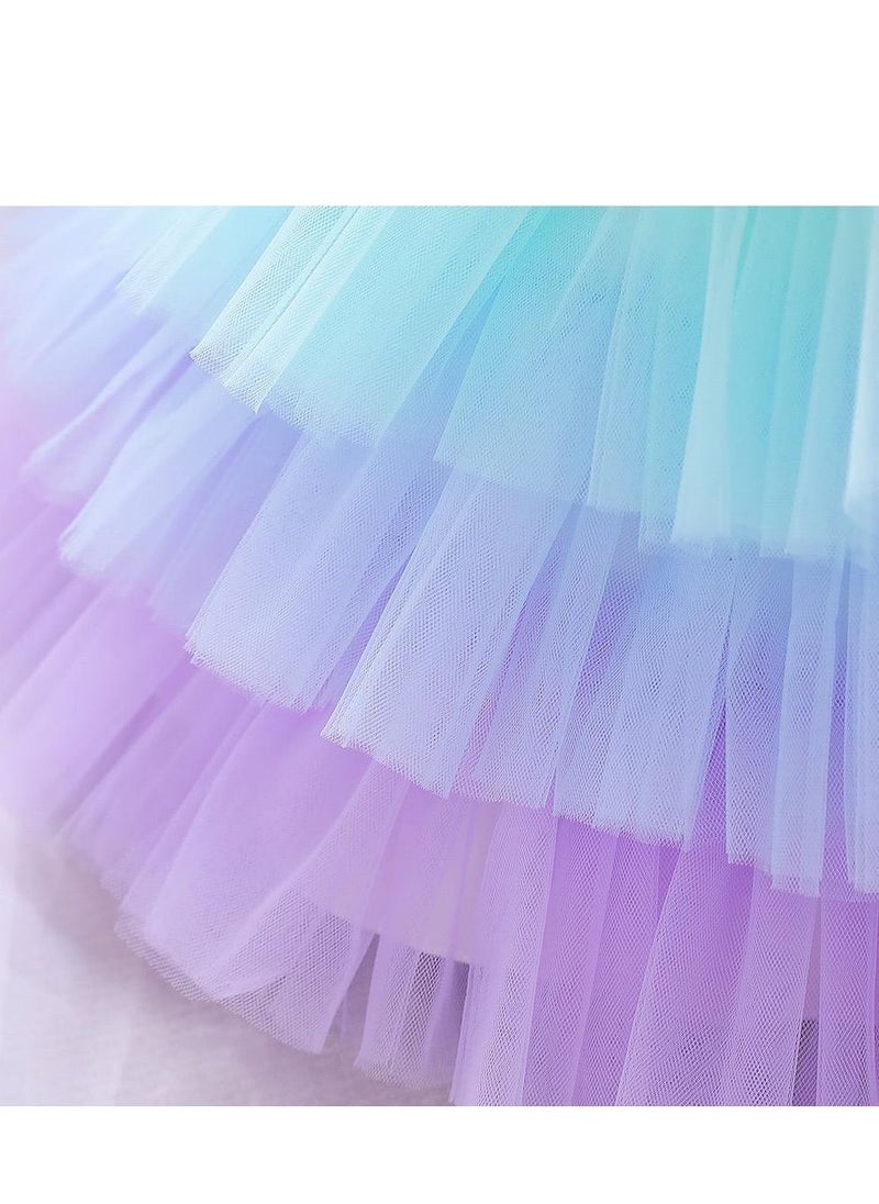 Best Gift Fashion - Floral Gown Kids Party Dress Clothes Multicolour - Image 1