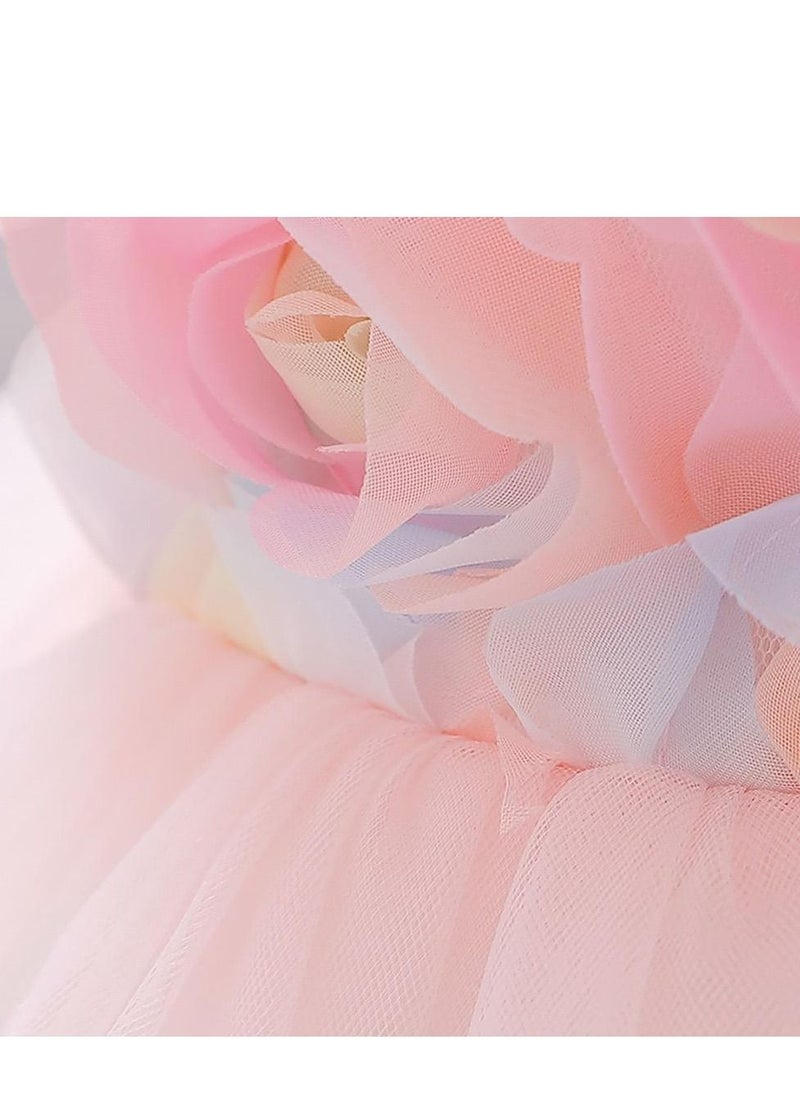 Best Gift Fashion - Floral Gown Kids Party Dress Clothes Multicolour - Image 1