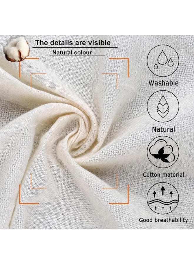 VIUAUAX 2 PCS Reusable Cheesecloth, Grade 100 Hemmed Organic Cheese Cloth for Straining Craft,100% Cotton Unbleached Cloth Strainer for Cooking,Baking,Juicing,Cheese Making (30 * 40cm) - Image 4