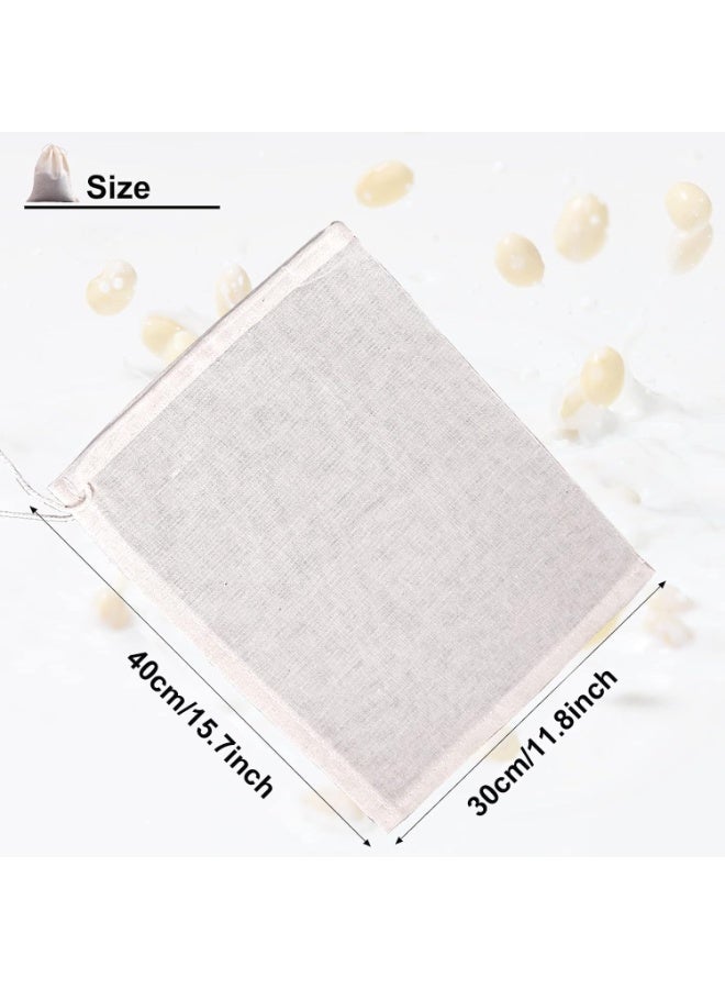 VIUAUAX 2 PCS Reusable Cheesecloth, Grade 100 Hemmed Organic Cheese Cloth for Straining Craft,100% Cotton Unbleached Cloth Strainer for Cooking,Baking,Juicing,Cheese Making (30 * 40cm) - Image 5