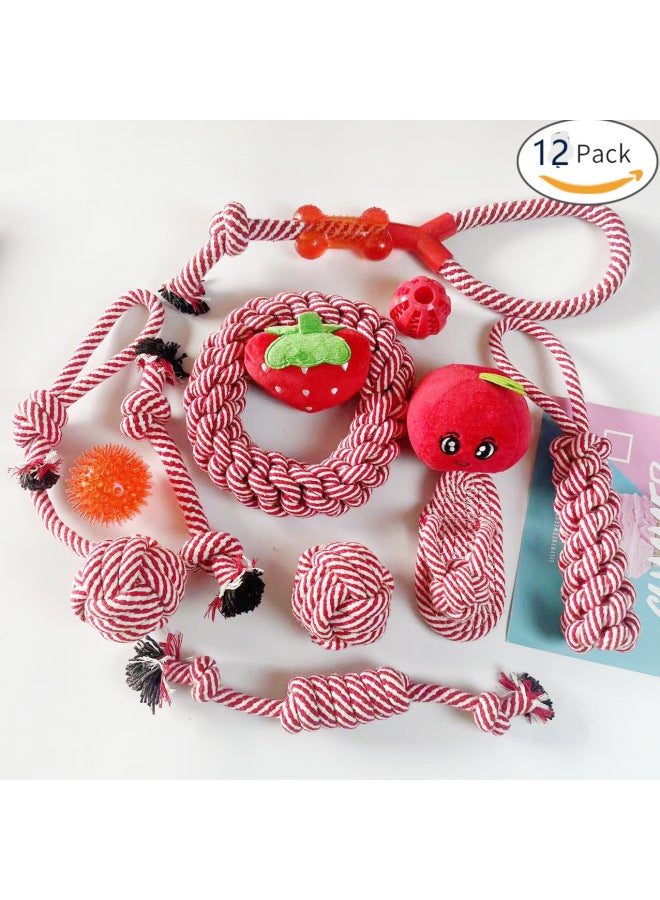 Manufacturer Bite-resistant Knotted Pet Toys Molar Sticks Small, Medium And Large Dogs Cotton Rope Toys Set