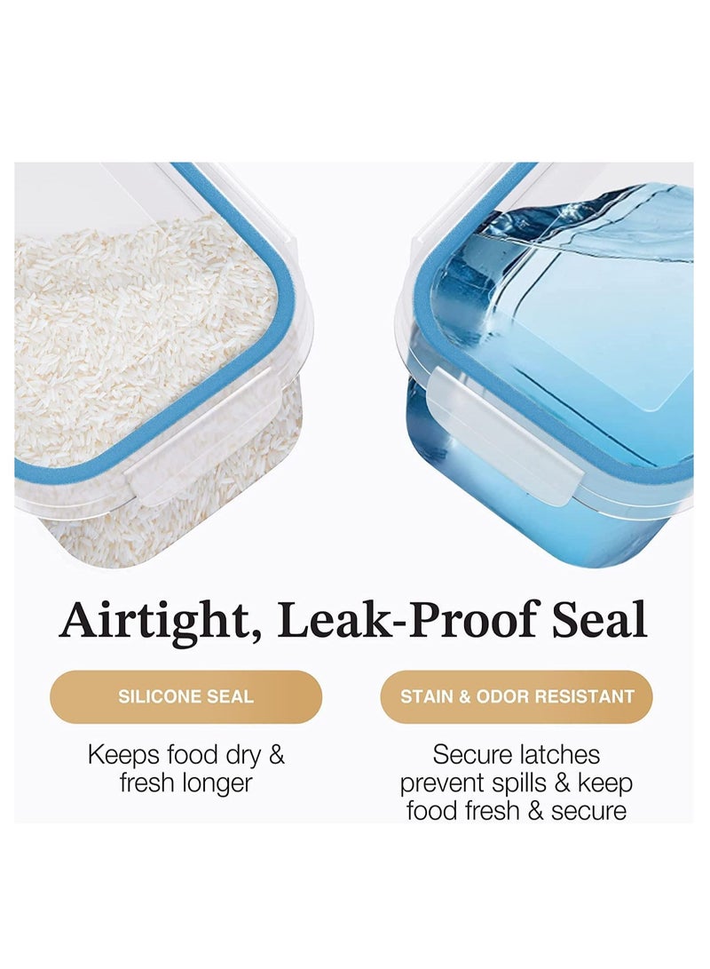 تايكوم حاوية تحضير الوجبات من TYCOM ، مجموعة حاويات تخزين الطعام محكمة الإغلاق من 14 قطعة ، أوعية طعام بلاستيكية قابلة لإعادة الاستخدام ، وصناديق منظم مطبخ قابلة للتكديس ، و Tupperware ، وخالية من BPA ، وآمن - Image 3