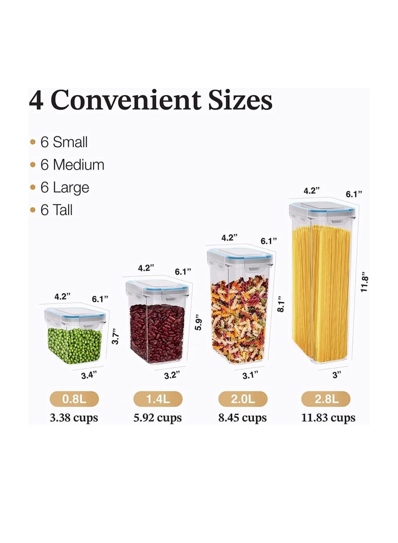 تايكوم حاوية تحضير الوجبات من TYCOM ، مجموعة حاويات تخزين الطعام محكمة الإغلاق من 14 قطعة ، أوعية طعام بلاستيكية قابلة لإعادة الاستخدام ، وصناديق منظم مطبخ قابلة للتكديس ، و Tupperware ، وخالية من BPA ، وآمن - Image 2