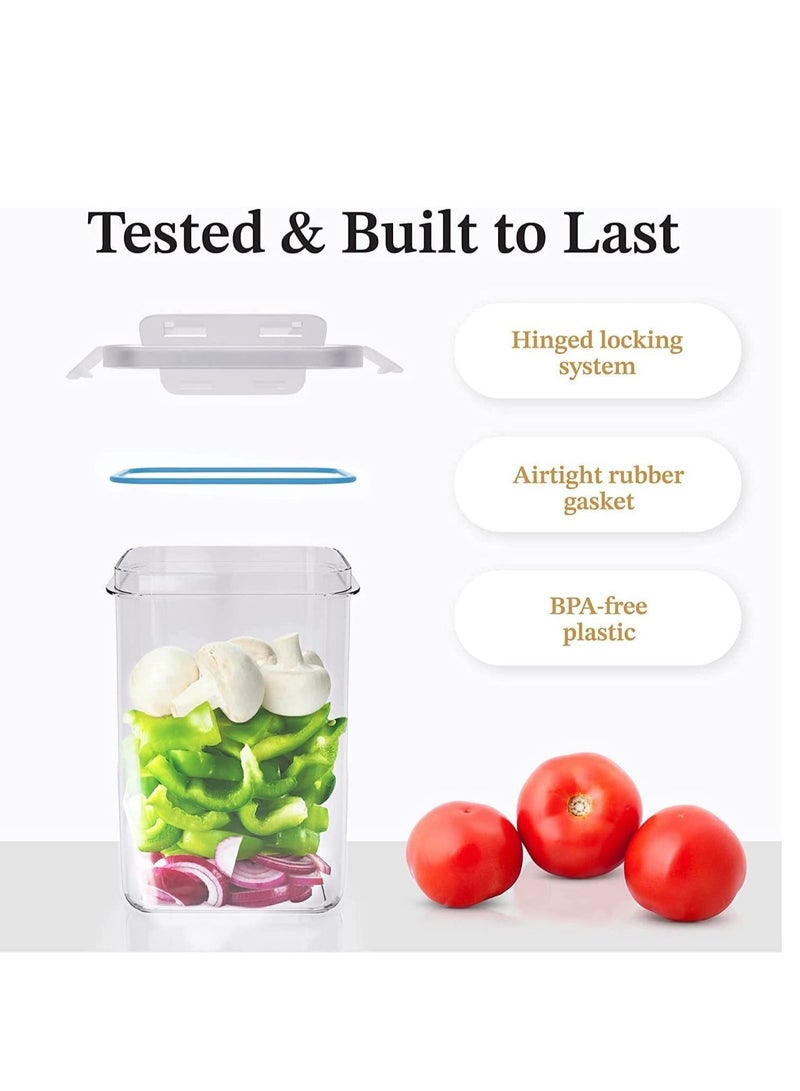 تايكوم حاوية تحضير الوجبات من TYCOM ، مجموعة حاويات تخزين الطعام محكمة الإغلاق من 14 قطعة ، أوعية طعام بلاستيكية قابلة لإعادة الاستخدام ، وصناديق منظم مطبخ قابلة للتكديس ، و Tupperware ، وخالية من BPA ، وآمن - Image 5