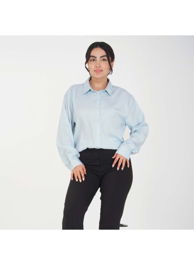 Linelle Soft Crepe Ladies Shirt – Collar Neck and Full Sleeves - Image 1