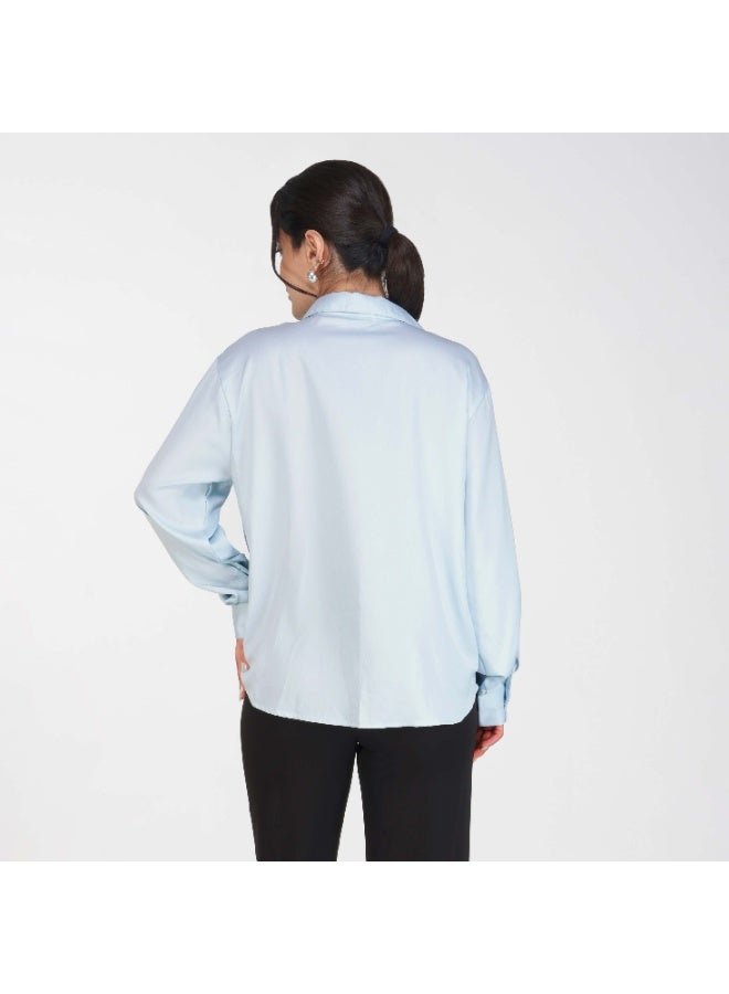 Linelle Soft Crepe Ladies Shirt – Collar Neck and Full Sleeves - Image 2