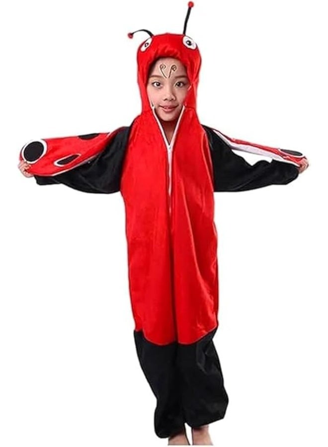 Brain Giggles Ladybug Animal Plush Costume Design Carnival Party Jumpsuit for Kids Boys and Girls Small - Image 1