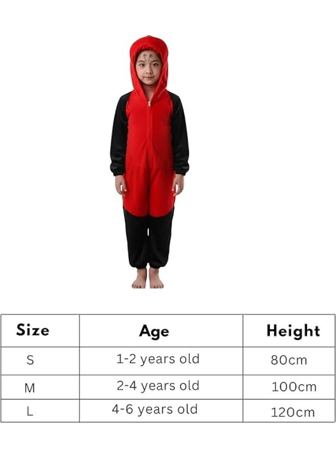 Brain Giggles Ladybug Animal Plush Costume Design Carnival Party Jumpsuit for Kids Boys and Girls Small - Image 2